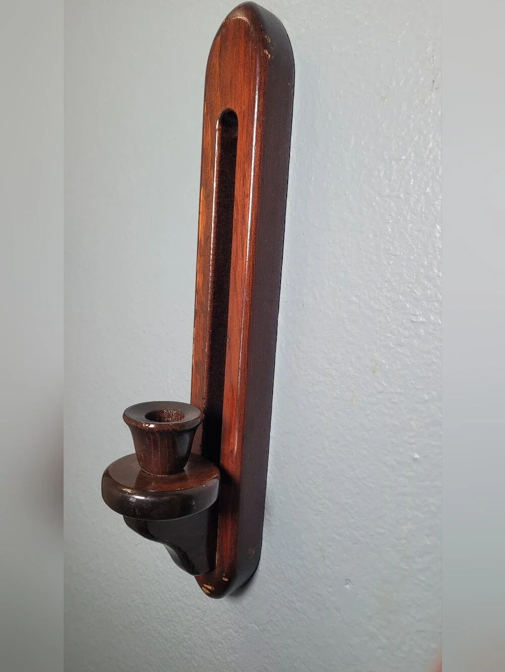 Wooden Wall Candle Sconces - Brown